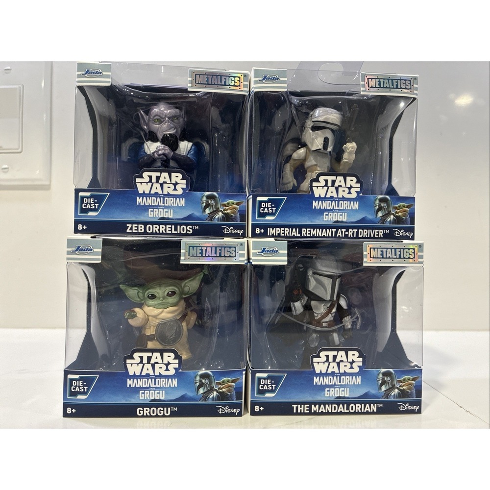 Disney Star Wars Mandalorian Jada MetalFigs 2.5" Series 2 Complete Set Of 4 (B5)